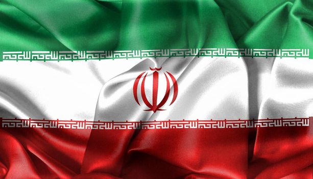 Iran flag - realistic waving fabric flag