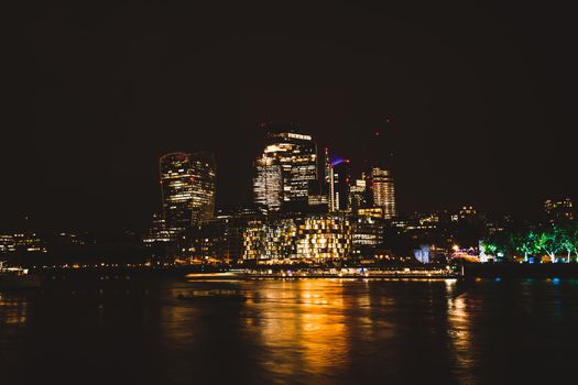 London city at night, United Kingdom. High quality photo