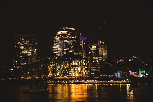 London city at night, United Kingdom. High quality photo