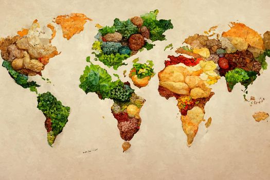 illustration world food day concept, international world food day.