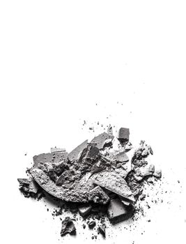 Beauty texture, cosmetic product and art of make-up concept - Crushed eyeshadows isolated on white background