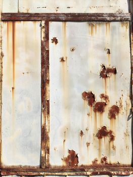 Rusty corrosion and oxidized background. Grunge rusted metal texture background. High resolution image of oxidized iron steel sheet wall.