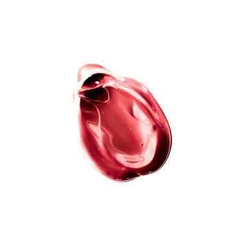 Cosmetic products, fashion and beauty concept - Lipstick smudge isolated on white background, art of make-up