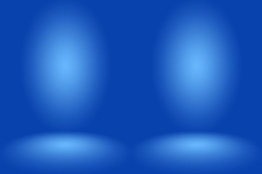 Gradient Blue abstract background. Smooth Dark blue with Black vignette Studio