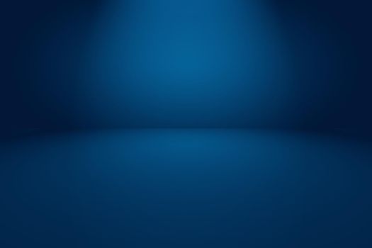 Abstract Luxury gradient Blue background. Smooth Dark blue with Black vignette Studio Banner