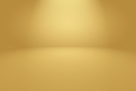 Abstract Luxury Gold yellow gradient studio wall, well use as background,layout,banner and product presentation