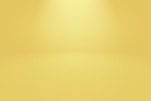 Abstract Luxury Gold yellow gradient studio wall, well use as background,layout,banner and product presentation