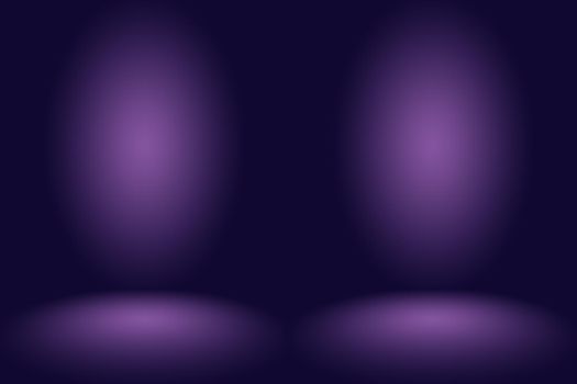 Studio Background Concept - Dark Gradient purple studio room background for product