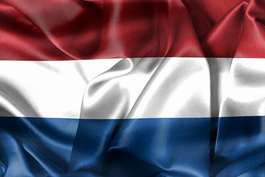 Netherlands flag - realistic waving fabric flag