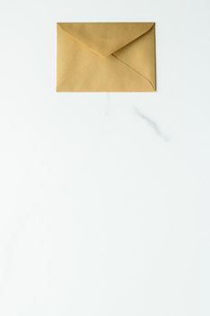 Communication, newsletter and business concept - Envelopes on marble background, message