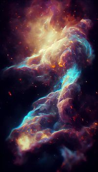 space epic realistic galaxy illustration. illustration for wallpaper.