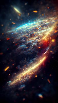 space epic realistic galaxy illustration. illustration for wallpaper.