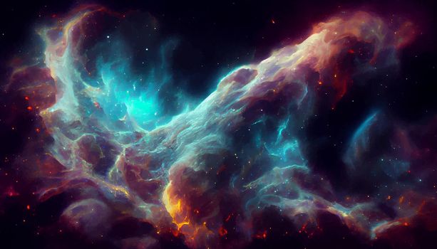 space epic realistic galaxy illustration. illustration for wallpaper.