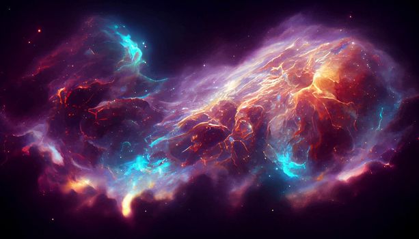 space epic realistic galaxy illustration. illustration for wallpaper.