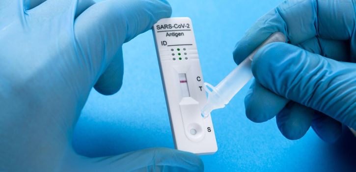 Express corona test. Negative covid antigen test.