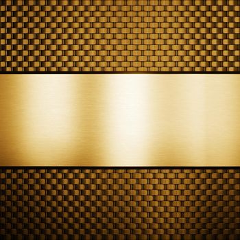 Carbon Fiber texture background. Golden background. 3d rendering