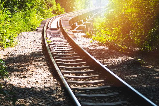 Thailand-Burma railway. The death railway is built in second world war for transportation military industry.