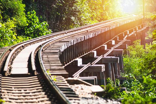 Thailand-Burma railway. The death railway is built in second world war for transportation military industry.