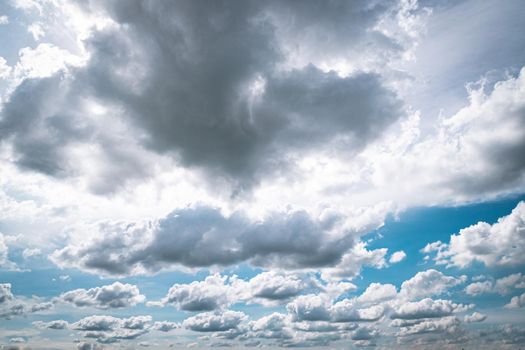Rainy clouds Dark cloud against blue sky nature background weather and season