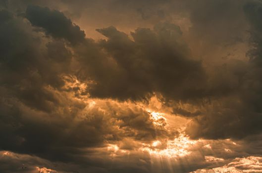 Clouds twilight sky in pastel color Pink and blue, colorful spiritual background.