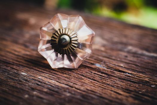 Vintage Glass Drawer Pulls, Knobs for Dresser or Antique Brass Handle