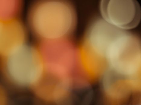 Defocused light source Gold yellow Bokeh Colorful abstract blur background
