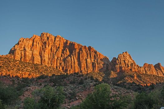Zion National Park Landscape from Zion Canyon Campground. Springdale UT