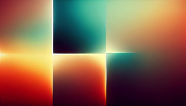 3D Illustration pastel multi color gradient blurred background.