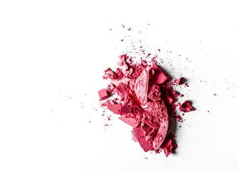 Beauty texture, cosmetic product and art of make-up concept - Crushed eyeshadows isolated on white background