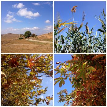 Collage of Kerch nature, Crimea, Ukraine, Russia