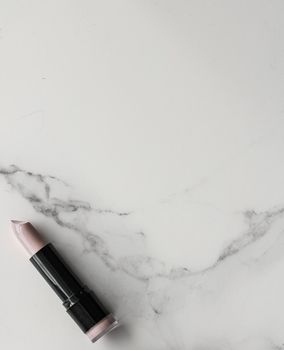 Make-up and cosmetics products on marble, flatlay background - modern feminine lifestyle, beauty blog and fashion inspiration concept