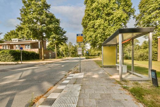 View of street near river with beauty of vegetation outside