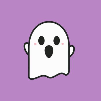 cute halloween ghost illustration. halloween ghost. flat ghost