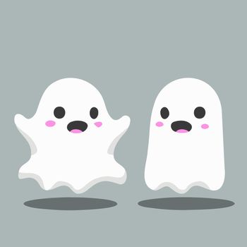 cute halloween ghost illustration. halloween illustration.