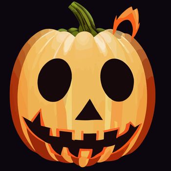 halloween evil pumpkin illustration. halloween pumpkin. halloween illustration.