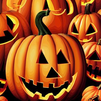 halloween evil pumpkin illustration. halloween pumpkin. halloween illustration