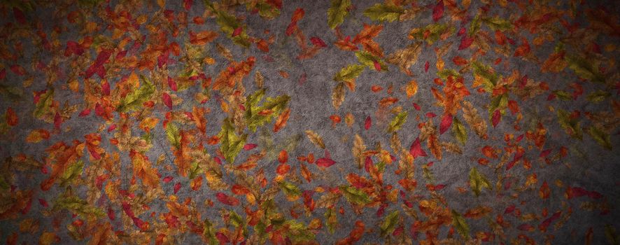 Colorful Autumn Mottled Watercolor Cement Orange Brown Gold Banner Background Wallpaper