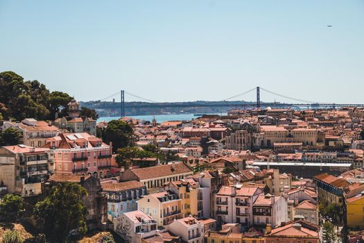 Panoramic view of Lisbon, Portugal. High quality photo