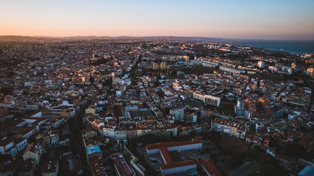 Aerial view of Lisbon, Portugal. High quality photo