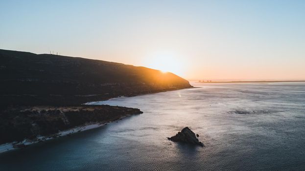 Aerial view of Arrabida natural park, Portugal