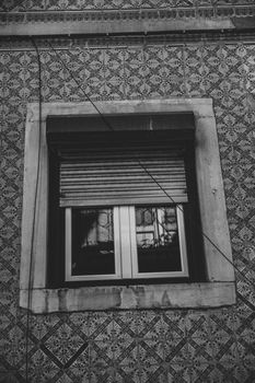 Traditional Portuguese Window in Lisbon, Portugal. High quality photo