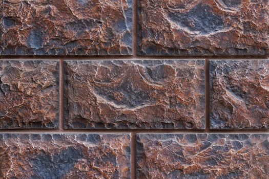 artificial brick wall, plastic panel imitating natural stone blocks wall brickwork