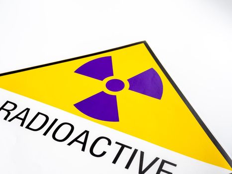 Full-frame Close-up of Radiation symbol at the transportation label sticker