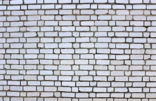 Old Brick wall white color. Pattern background.