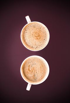 Hot drink, breakfast and vintage style concept - Coffee in the morning, flatlay background with copyspace