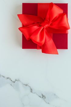 Romantic celebration, lifestyle and birthday present concept - Luxury red holiday gifts on marble