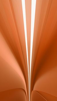 Dynamism abstract background on orange room with lights. 3d rendering.