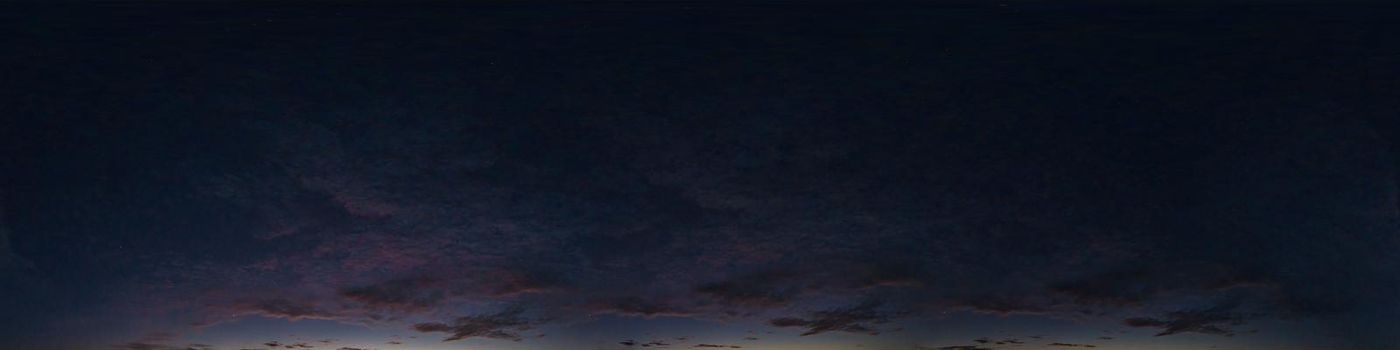 Sky panorama with Cirrus clouds in Seamless spherical equirectangular format. Full zenith for use in 3D graphics, game and editing aerial drone 360 degree panoramas for sky replacement