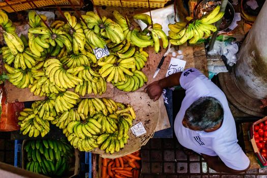 Colorful markets with fresh fruit and vegetables can be found everywhere on the islands in the Indian Ocean such as Mauritius