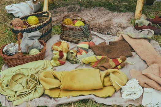 Threads, yarn and woolen cloth of the Vikings.